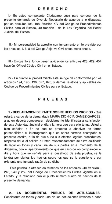 Ejemplo de demanda